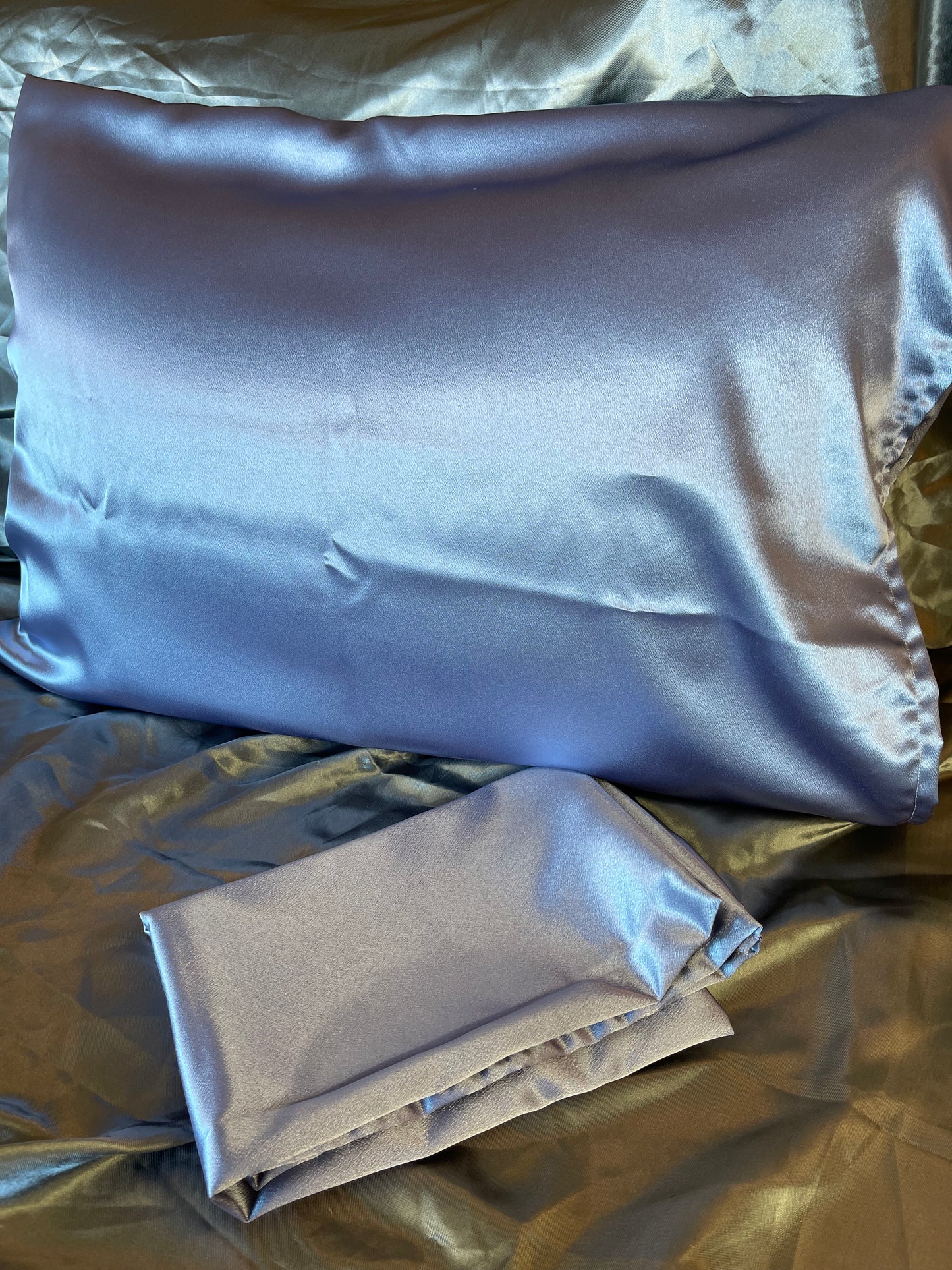Periwinkle Satin Pillowcases