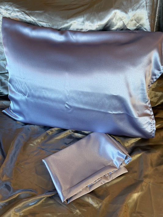 Periwinkle Satin Pillowcases